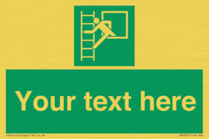 Custom Emergency Escape Ladder Sign